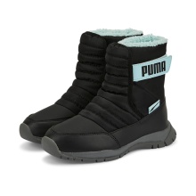 Puma Winterstiefel Nieve (wasserabweisend/gefüttert) schwarz/türkisblau Kinder